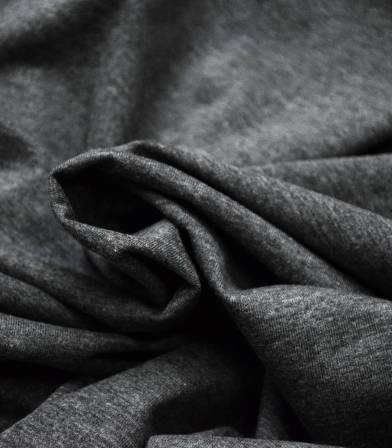Jersey gris chiné foncé- OEKO TEX Jersey gris chiné foncé- OEKO TEX