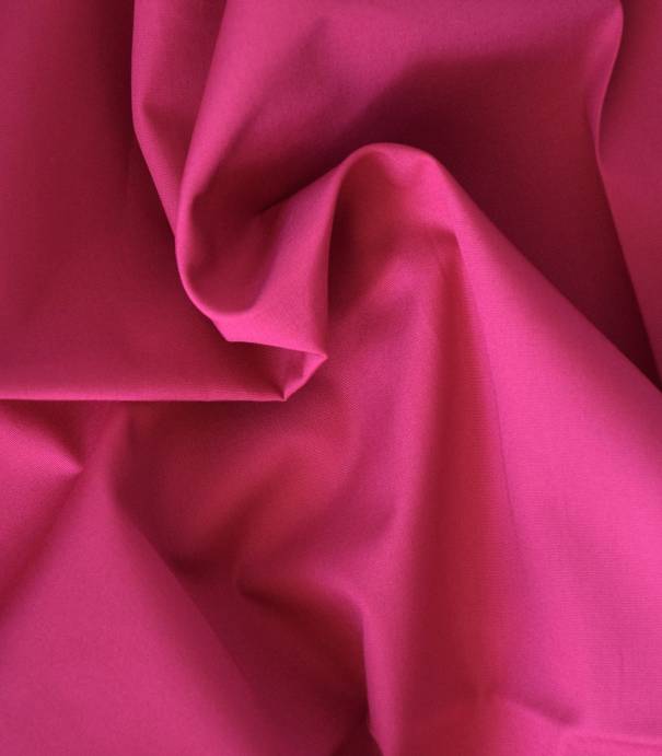 Tissu popeline de coton rose fuschia