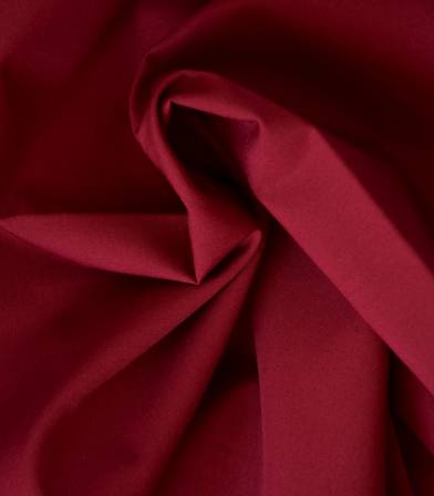 Tissu popeline de coton bordeaux Tissu popeline de coton bordeaux