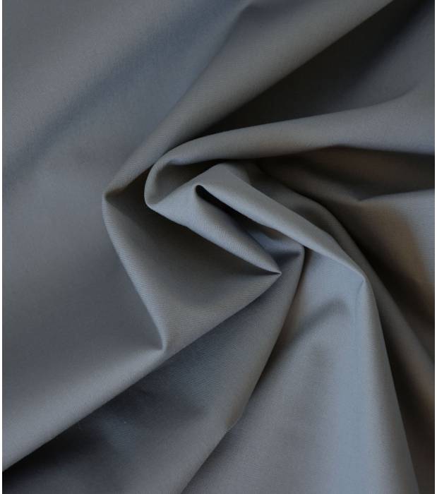 Tissu popeline de coton gris clair