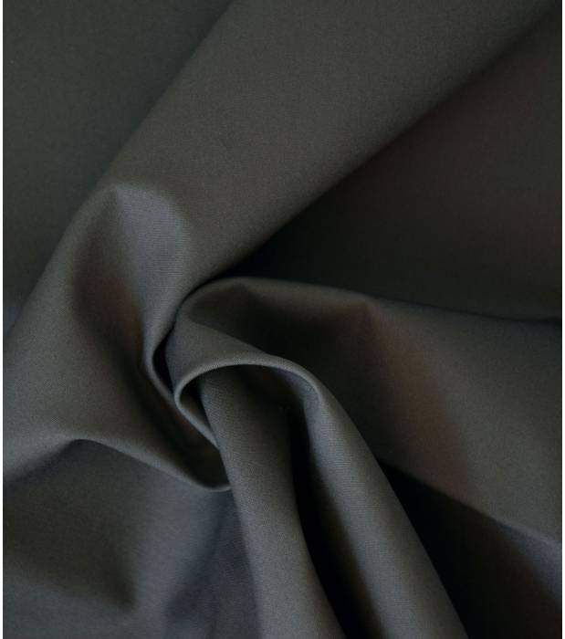 Tissu popeline de coton gris souris