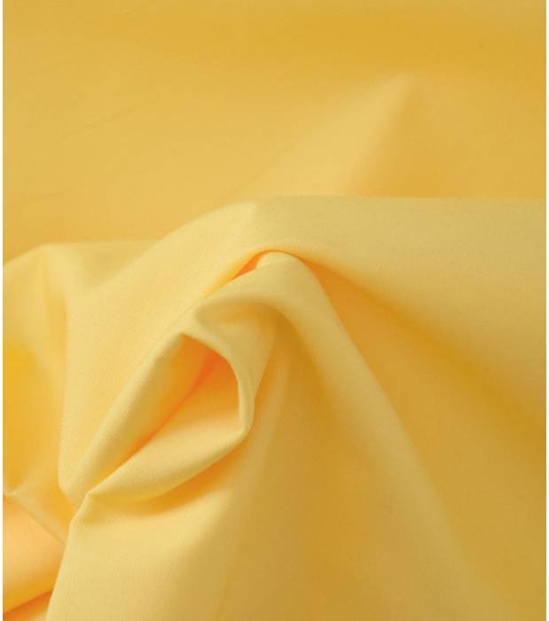 Tissu popeline de coton jaune soleil