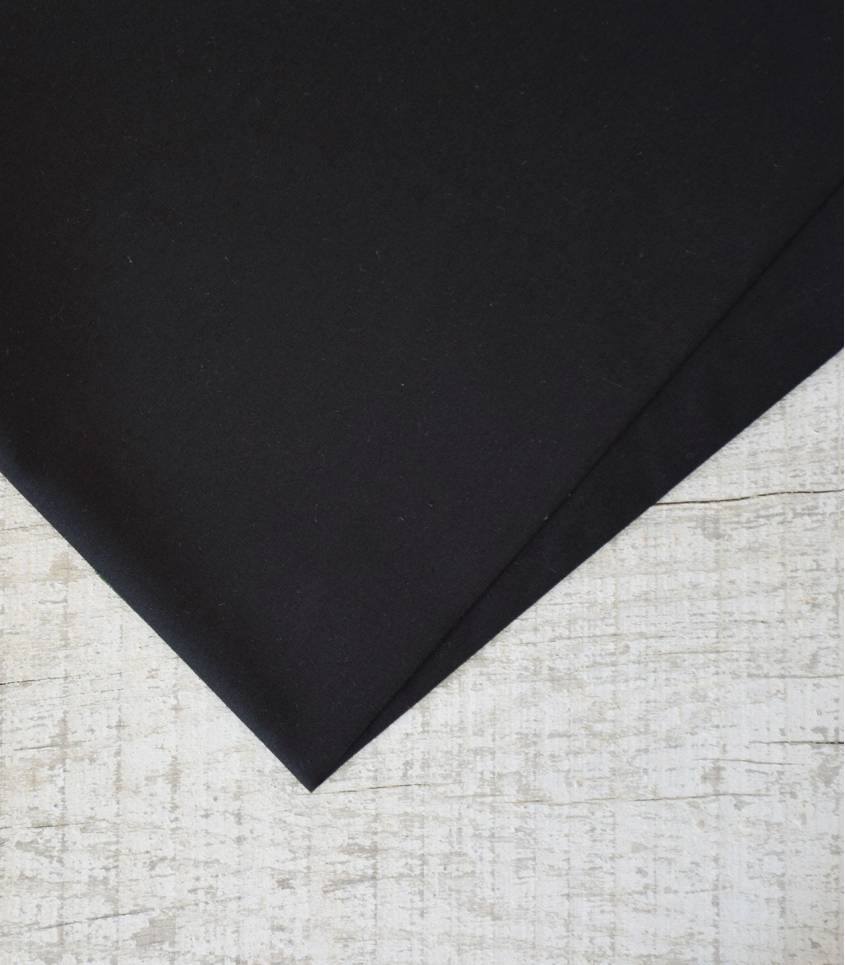 Tissu popeline de coton noire