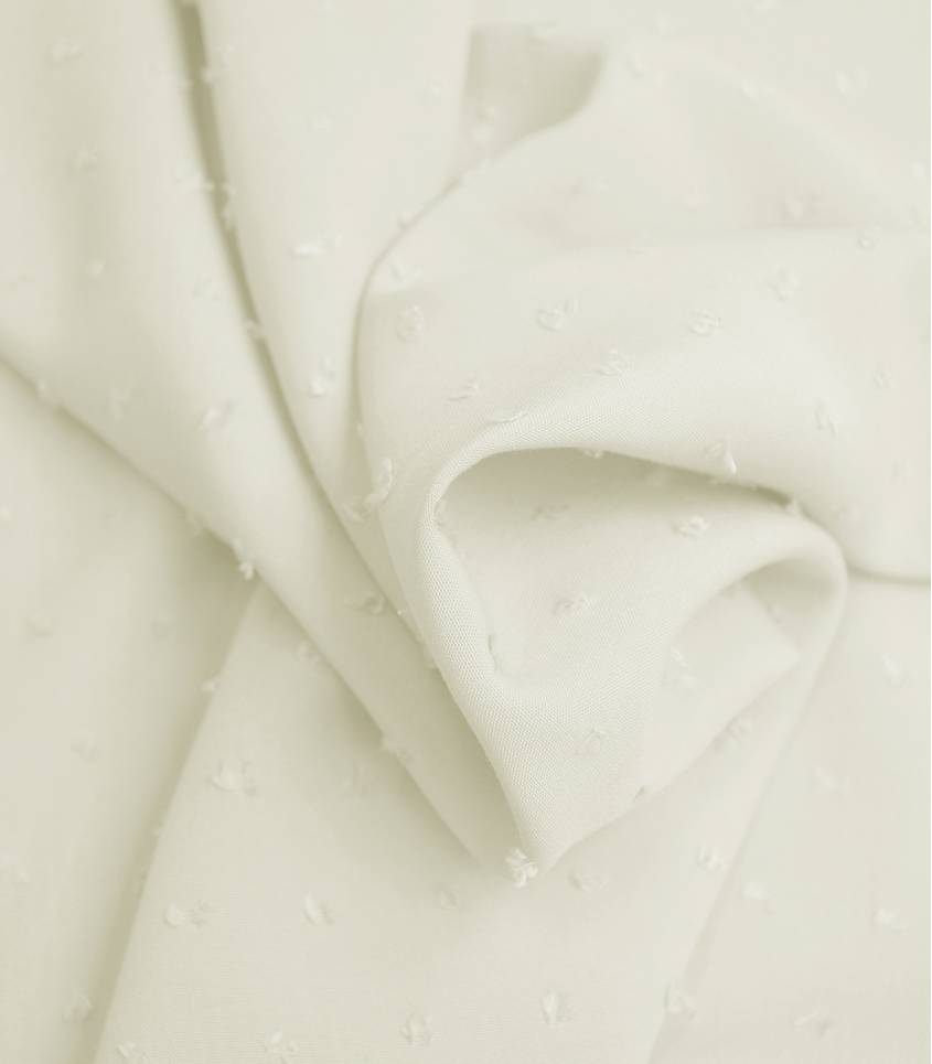 Tissu viscose Plumetis- Off White