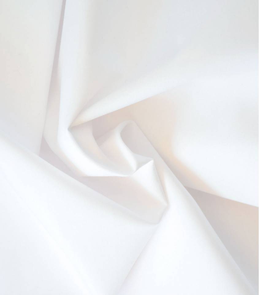 Tissu popeline de coton blanche