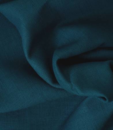 Tissu lin bleu pétrole Tissu lin bleu pétrole