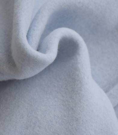 Tissu polaire coton bio - bleu