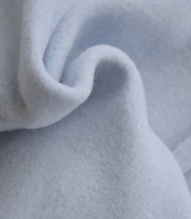 Tissu polaire coton bio - bleu Tissu polaire coton bio - bleu