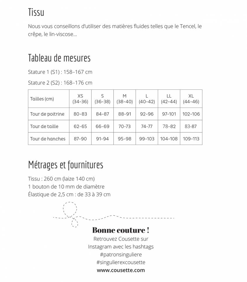 Combinaison / robe Juliette PDF