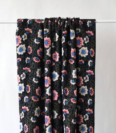 Tissu viscose Carolone - Navy Tissu viscose Carolone - Navy