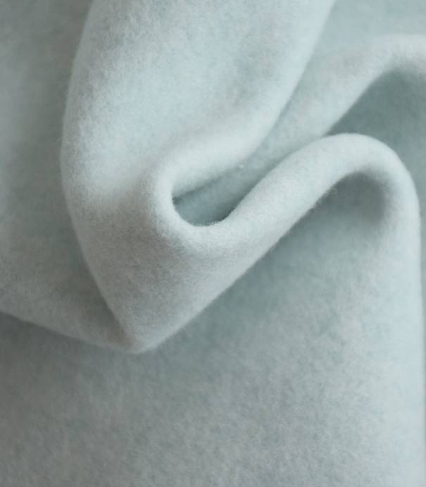 Tissu polaire coton bio - vert mint