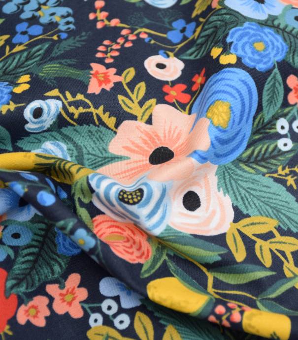 Tissu Garden Party - navy