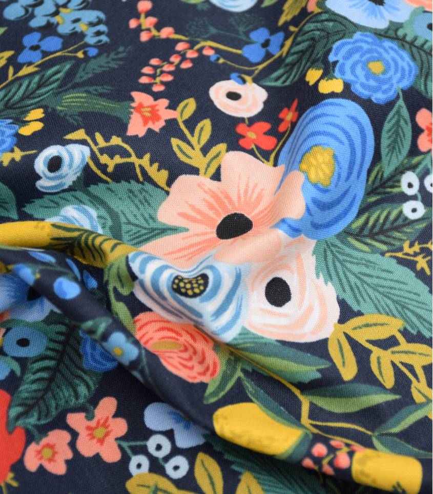 Tissu Garden Party - navy
