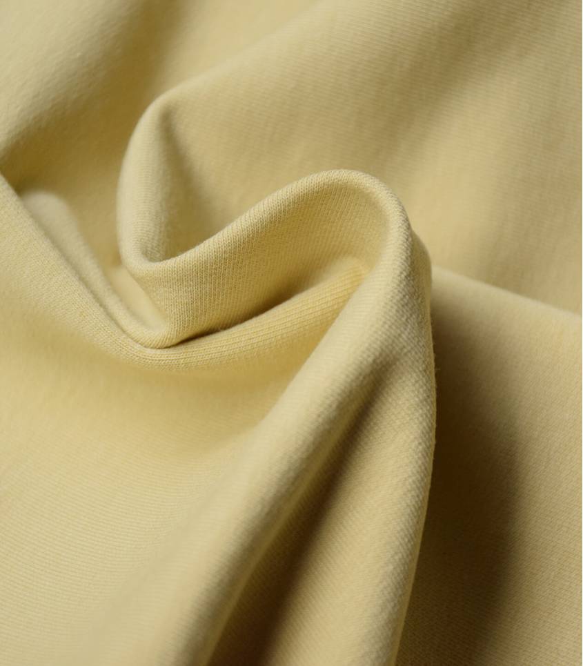 Tissu bio French terry - Dusty yellow