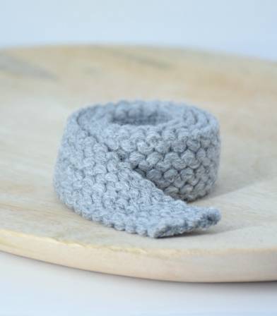 Ceinture élastique tressée - Gris chiné