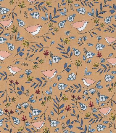 Tissu Love birds Amber Tissu Love birds Amber