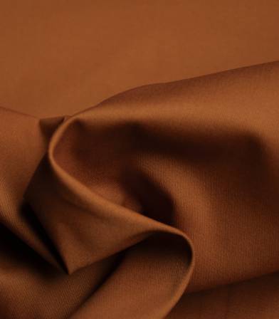 Tissu gabardine fine stretch - Rouille