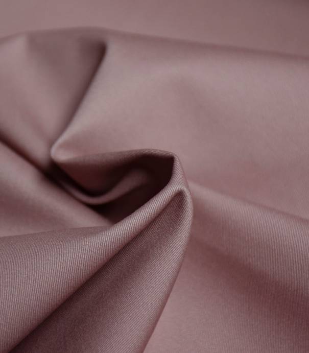 Tissu gabardine fine stretch - Rose poudré