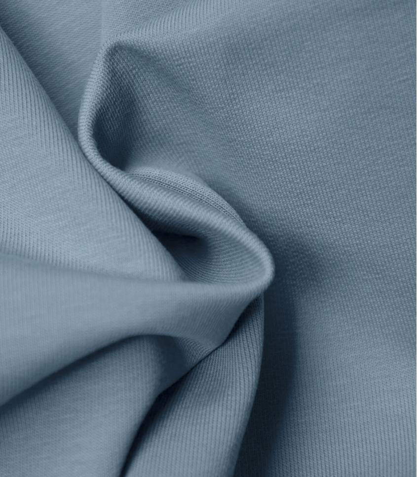 Tissu bio French terry - Dusty blue