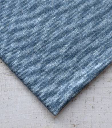 Tissu lainage Petits chevrons Blue Tissu lainage Petits chevrons Blue