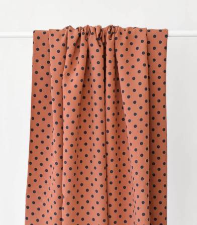 Tissu viscose Pois Noisette Tissu viscose Pois Noisette