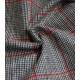 Tissu Lainage pied de puce - carreaux Framboise