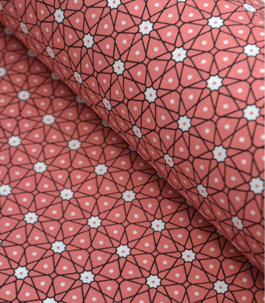 Tissu enduit - Ceramique Corail
