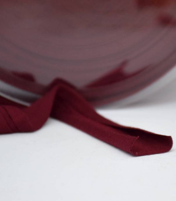 Biais jersey viscose - Bordeaux