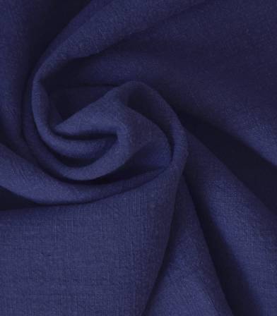 Tissu Lin lavé bleu outremer Tissu Lin lavé bleu outremer