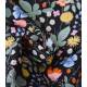 Tissu Viscose - Strawberry fields - black