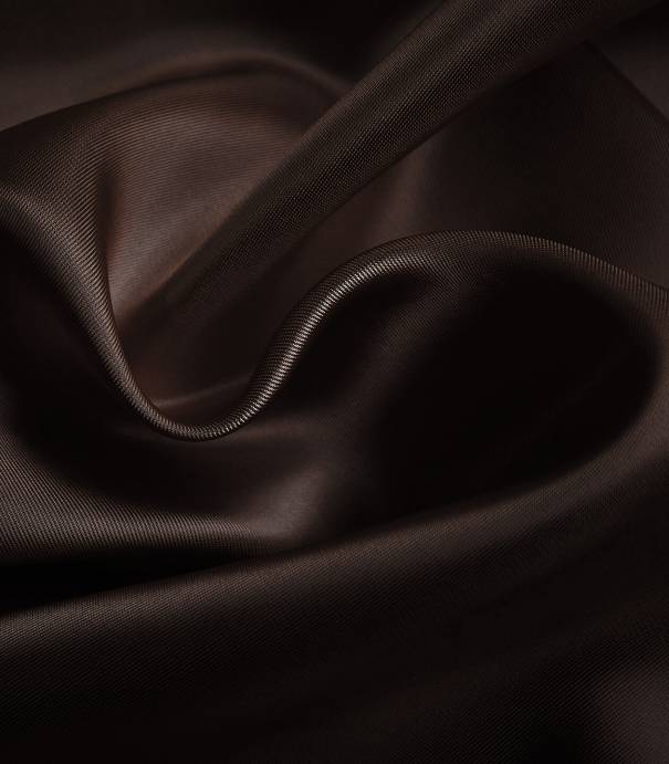 Tissu doublure twill viscose - Chocolat