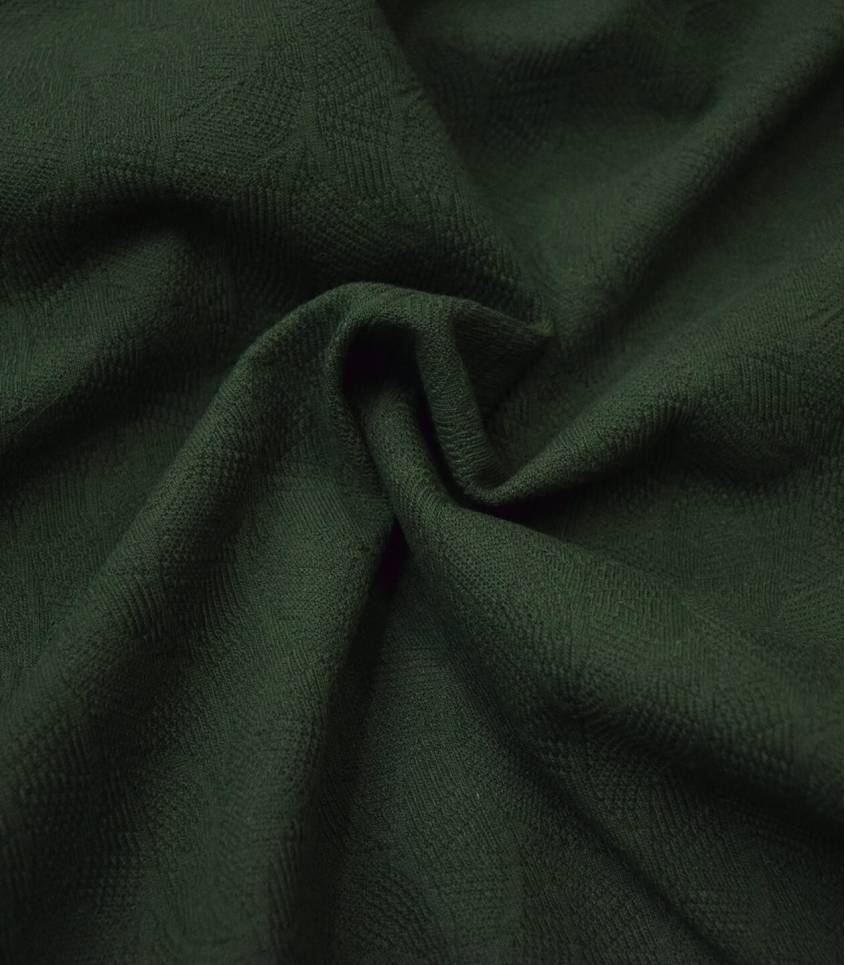 Tissu Jersey Bio - Jacquard Leaf - Green Khaki